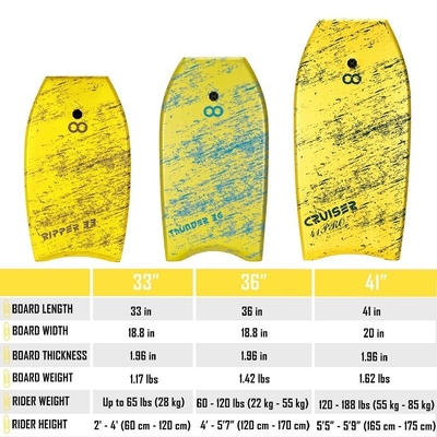 Soft Surfboard for Water Entertainment Rider Height 2'-4' 60cm-120cm Yellow Adventure