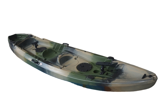 Load Capacity 300kgs/661lbs Army Green Tandem Kayak for Lakes Rivers Fishing Woowave