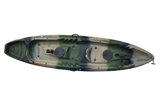 Load Capacity 300kgs/661lbs Army Green Tandem Kayak for Lakes Rivers Fishing Woowave