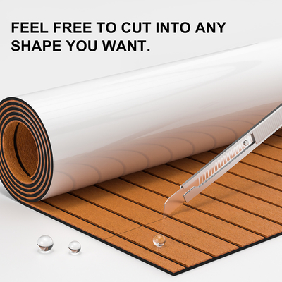 Soundproof EVA Foam Faux Teak Sea Decking for Non-Slip Boat Flooring Mat Marine Carpet