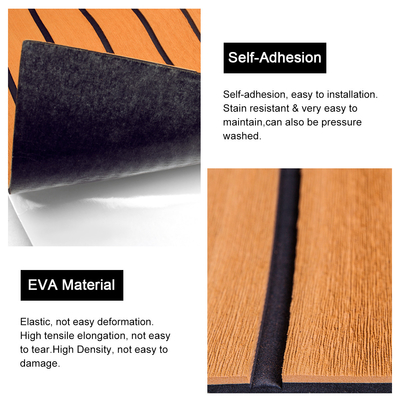 Soundproof EVA Foam Faux Teak Sea Decking for Non-Slip Boat Flooring Mat Marine Carpet