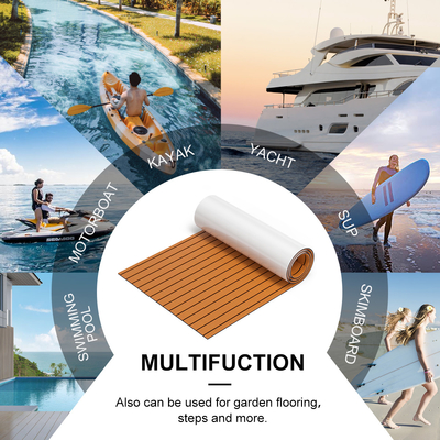 Soundproof EVA Foam Faux Teak Sea Decking for Non-Slip Boat Flooring Mat Marine Carpet