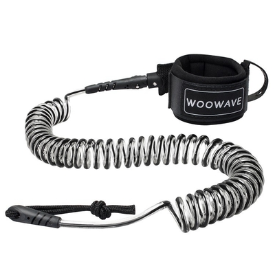 Coiled Wrist Leg Rope Leash for Inflatable SUP Paddle Board Kayak Single Layer Padded