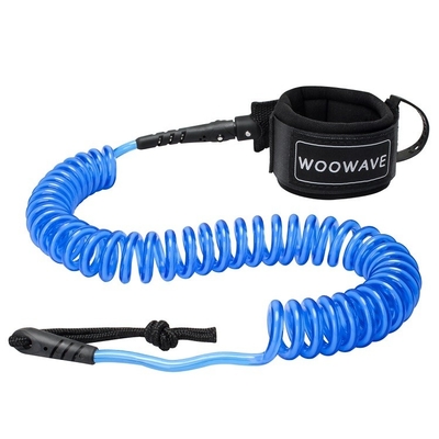 Coiled Wrist Leg Rope Leash for Inflatable SUP Paddle Board Kayak Single Layer Padded