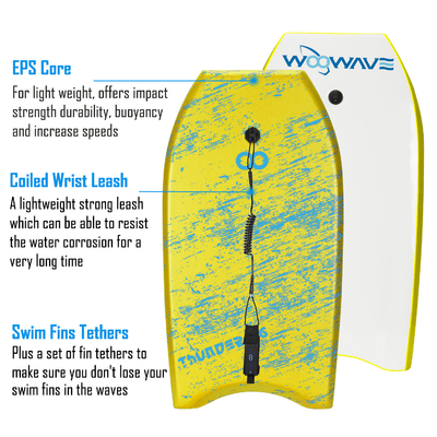 Lightweight 36inch Surfboard Bodyboard with 1.17lbs Weight and Up to 65lbs Load Capacity