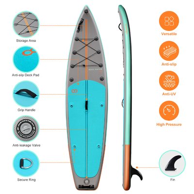 Lightweight 11'6&quot;X31'5&quot;X6&quot; Bodyboard with Surf Leash and Paddle Board Customized Color