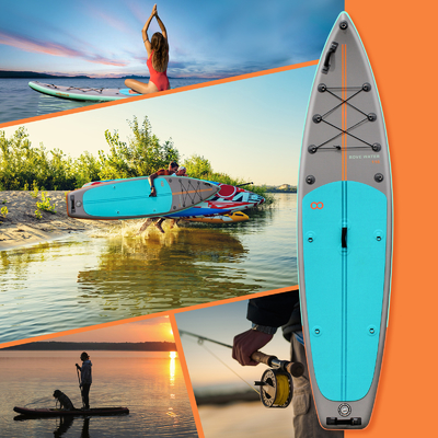 11'6&quot;X31'5&quot;X6&quot; Inflatable Stand Up Paddle Board for Lakes Rivers Ultra Stable Design