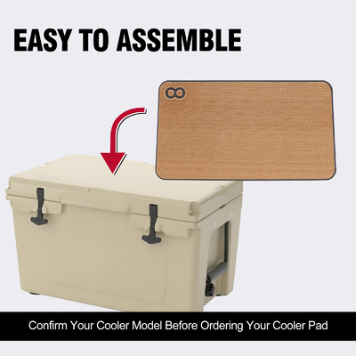 24 inch Adhesive Teak Soft Foam EVA Mat for RTIC 45 Cooler Pad Multifunctional Design