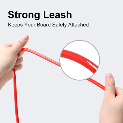 Straight TPU Surfboard Leash with Polyurethane Coil 5.5mm/7mm/8mm Diameter