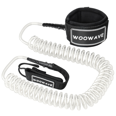 Multi Color Surfboard Leash with Polyurethane Coil and Single Layer Padded Wrist Strap