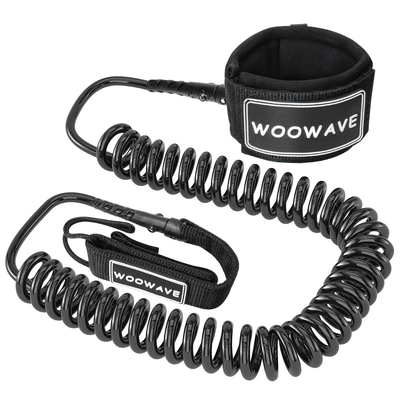 5.5mm/7mm/8mm/OEM Diameter Solid Pattern Type Surfboard Coiled Leash for Paddle Board