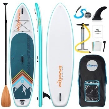 10'2'' Woowave End Body Board for Lakes Rivers Surf Leash and Pump Accessories Included