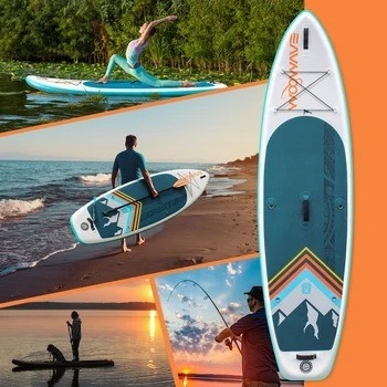 10'2'' Woowave End Body Board for Lakes Rivers Surf Leash and Pump Accessories Included