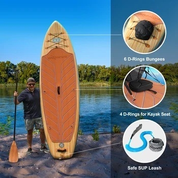 Customized Color Surf Leash Woowave ISUP Bodyboard 10'2'' for Lakes Rivers and Design
