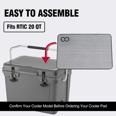RTIC 20 Cooler Box Pad 16.73*10.83inch Size with Adhesive and Anti Slip Foam Mat