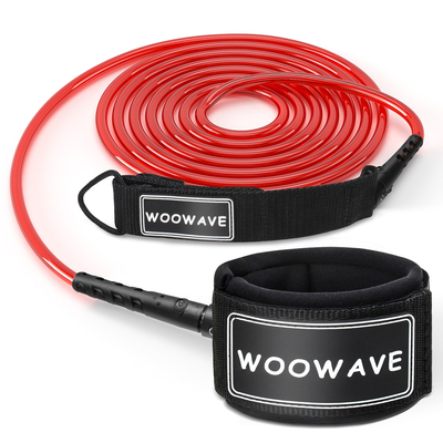 TPU Straight Surf Leash with Polyurethane Coil and Single Layer Padded Wrist Strap