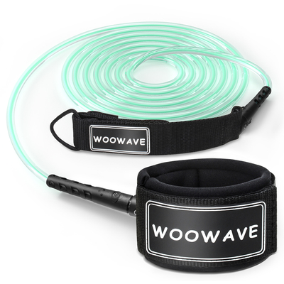 WOOWAVE 11ft SUP Leash Keep Your Board Close with Coil or Straight Design in Orange
