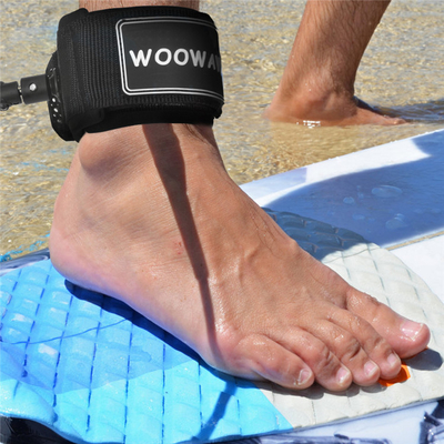 TPU 10ft Surfing Surfboard Surf Leash with Rubber Logo/Silk Logo 0.16-0.4kg