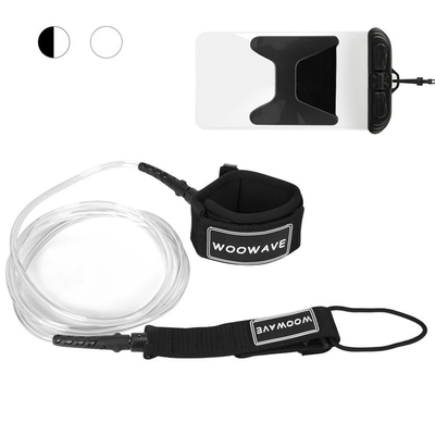 TPU 10ft Surfing Surfboard Surf Leash with Rubber Logo/Silk Logo 0.16-0.4kg