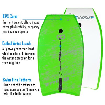 Surfing Board Inflatable Body Board with EPS Core 1.96 Inch Thickness 18.8 Inch Width