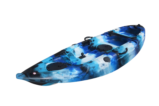 Discover the Beauty of Lakes Rivers with Our Blue Camouflage 2.7m Single Person Kayak