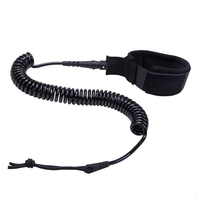 Surfboard Leash Durable Coiled Surfing Leash Leashes For Surf Leg Rope Knee Rope Black