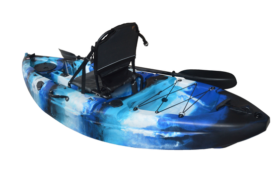 Discover the Beauty of Lakes Rivers with Our Blue Camouflage 2.7m Single Person Kayak