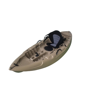 Grey 2.7m HDPE Plastic Fishing Kayak for Touring and Rowing within 90 Characters