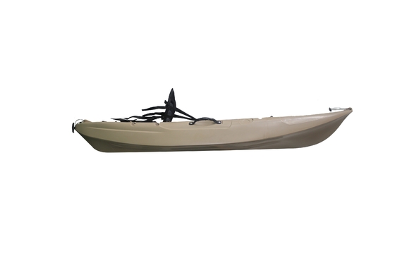 Grey 2.7m HDPE Plastic Fishing Kayak for Touring and Rowing within 90 Characters