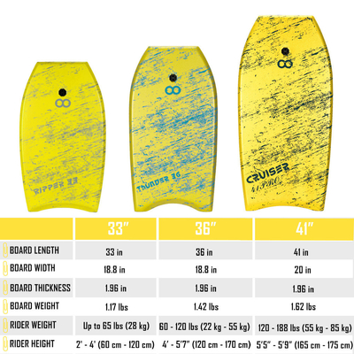33inch XPE Body Board for Beach Kids Surfing Rider Height 2'-4' 60cm-120cm XPE Material