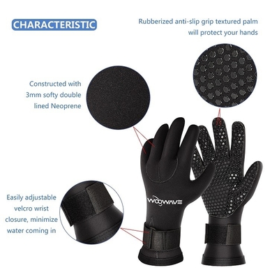 Custom Neoprene Waterproof 3MM Five Finger Watersports Snorkeling Canoeing Gloves