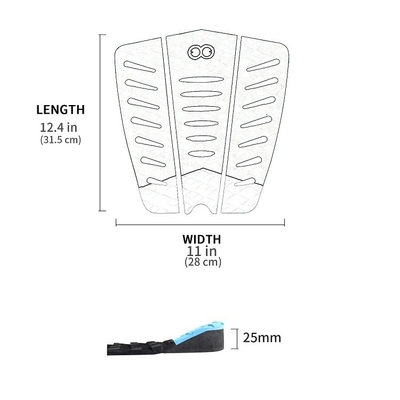 Customized EVA Foam Surf Decking Pad for Lakes Rivers WOOWAVE Knee Board Traction Pad