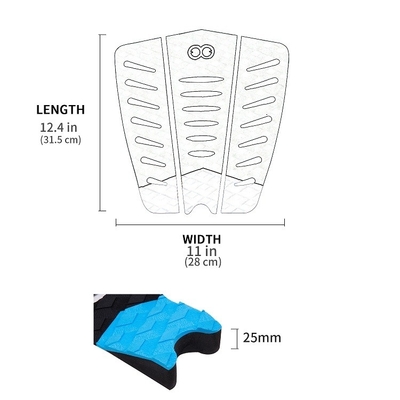Customized EVA Foam Surf Decking Pad for Lakes Rivers WOOWAVE Knee Board Traction Pad