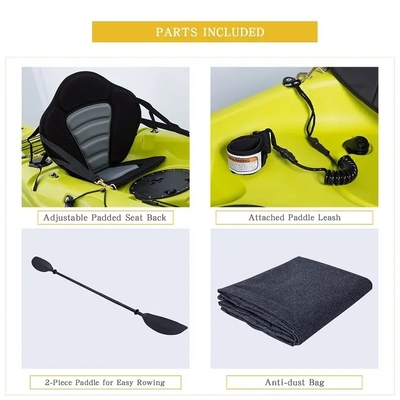 NO Inflatable Drop Stitch Core River Pedal Kayak for 2 Adults Sit and Fish in Comfort