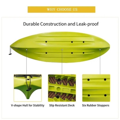 NO Inflatable Drop Stitch Core River Pedal Kayak for 2 Adults Sit and Fish in Comfort