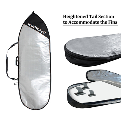 Ocean Waters Surfboard Bag Cover Fits Six-Foot Boards with Fins and Keeps Them Safe