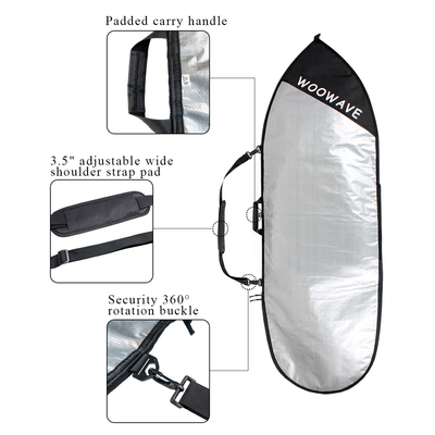 Ocean Waters Surfboard Bag Cover Fits Six-Foot Boards with Fins and Keeps Them Safe