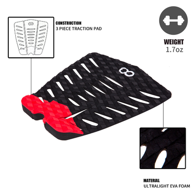 Deck Pad WOOWAVE Custom Surfboard Traction Pad SUP Front Tail Pad EVA Foam for Surfing