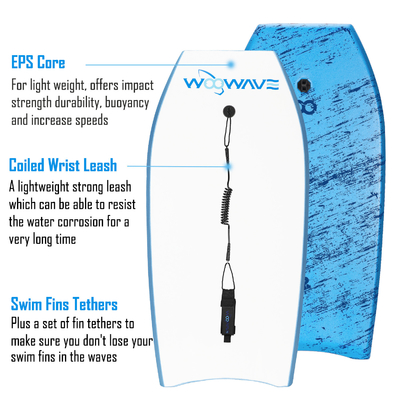 BLUE XPE Bodyboard with Leash Your Key to an Epic Surfing Experience from Woowave