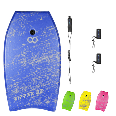 Get Ready to Ride the Waves with 33 Inch HDPE Shortboard XPE Bodyboard and Surf Leash