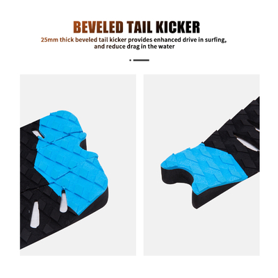Applicable People Unisex Surfboards 3PCS EVA Surf Grip Deck Pad Traction Pad Surfing