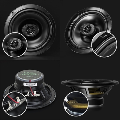 Set of 2 Full Range Coaxial Car Speakers with 6.5 Inches Subwoofer and 1500Hz Tweeter