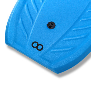 Hand Leash Swimming Board 2.3 Inch BLUE Woowave EPS Core Bodyboard for Adult Fun