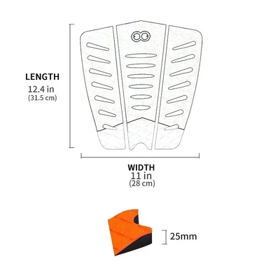 WOOWAVE Knee Board Decking Surfboard Tail Pad with Domestic Adhesive and EVA Foam