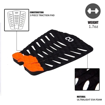 WOOWAVE Knee Board Decking Surfboard Tail Pad with Domestic Adhesive and EVA Foam