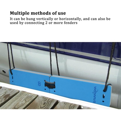 20'' Custom EVA Flat Port Marine Rubber Fender for Lakes Rivers Nylon Rope Accessories