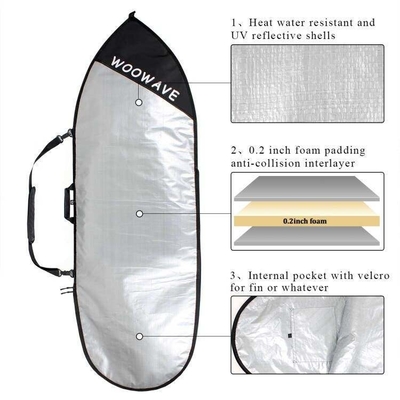 Durable Woowave Customized Longboard SUP Bag Cover Carry Bag with 1.51kgs Lightweight
