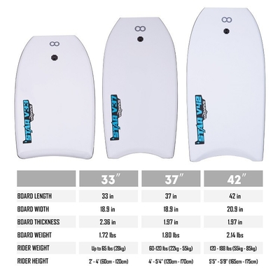 Sturdy and Durable 37 Inch WOOWAVE Bodyboard for Surfing Professional Design in Grey