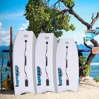 Sturdy and Durable 37 Inch WOOWAVE Bodyboard for Surfing Professional Design in Grey