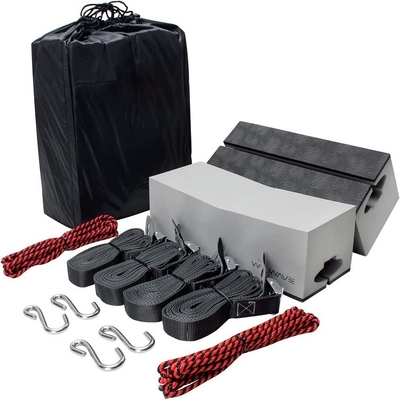 Grey Four-Piece EVA Foam Block Carrier for Canoe Kit on Car Topper Roof Racks